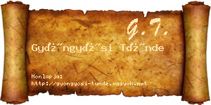 Gyöngyösi Tünde névjegykártya